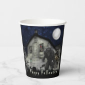 怖いハッピーハローウィン人狼パーティー 紙コップ (裏面)