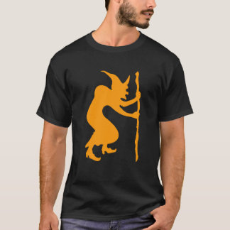 怖いハロウィンのハンプバックウィッチのスウェット Tシャツ