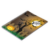 怖いハロウィンの庭の風景 ノートブック (左側)