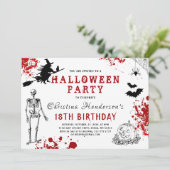 怖いハロウィンの誕生日 招待状 (スタンド正面)
