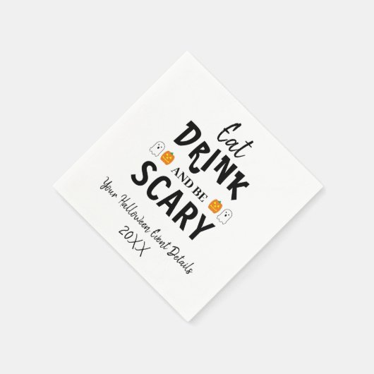 怖いハロウィンを満喫しよう スタンダードカクテルナプキン (角)