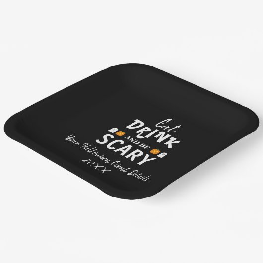 怖いハロウィンを満喫しよう ペーパープレート (傾斜あり)