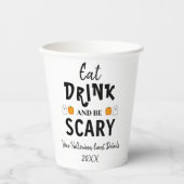 怖いハロウィンを満喫しよう 紙コップ (正面)