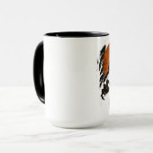 怖いハロウィンウィザード – 不気味なフード付きスカル マグカップ (正面左)