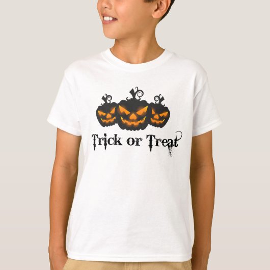 怖いハロウィンカボチャのシャツ Tシャツ (正面)