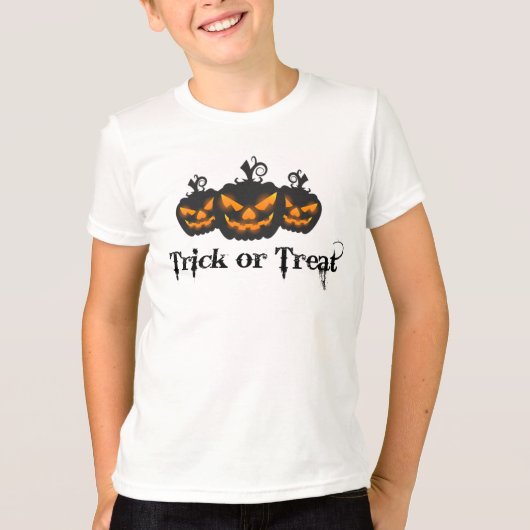 怖いハロウィンカボチャのシャツ Tシャツ (正面)