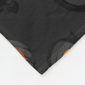 怖いハロウィンカボチャのランタンパターン フリースブランケット (角)