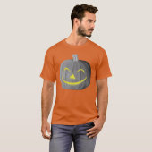 怖いハロウィンカボチャ黒と白のTシャツ Tシャツ (正面フル)