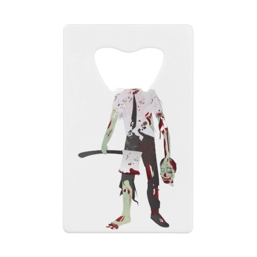 怖いハロウィンゾンビ クレジットカード栓抜き (正面)