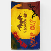 怖いハロウィンバナー 横断幕 (縦)