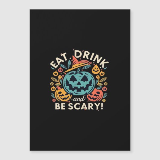 怖いハロウィンパーティーのユーモアトレンド「食べて飲んで怖がろう」 (正面)