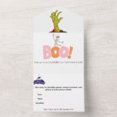 怖いハロウィンパーティーの招待状 オールインワン招待状 (内側)
