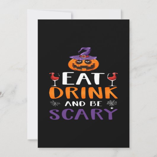 怖いハロウィンパーティーの魔法使いの飲み物 Eat Drink And Be Scary シーズンカード (正面)