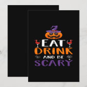 怖いハロウィンパーティーの魔法使いの飲み物 Eat Drink And Be Scary シーズンカード (正面/裏面)