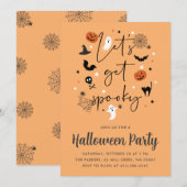 怖いハロウィンパーティー 招待状 (正面/裏面)