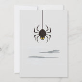 怖いハロウィン衣装の子供の誕生日パーティー 招待状 (裏面)