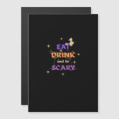 怖いハロウィン！飲んで食べて楽しんで ハロウィン面白デザイン (正面/裏面)