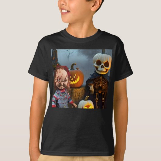 怖いハロウィン。 Tシャツ (正面)