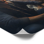 怖いハロウィーンで叫ぶ幽霊 ポスター (角)