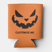 怖いハロウィーンのカボチャのちょうちんカスタムオレンジハローウィンパーティ 缶クーラー (正面)