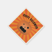 怖いハロウィーンのカボチャのちょうちんカボチャハローウィンパーティ スタンダードカクテルナプキン (角)