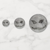 怖いハロウィーンのカボチャのちょうちんハロウィンムーン コンフェッティ (正面)