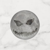 怖いハロウィーンのカボチャのちょうちんハロウィンムーン コンフェッティ (スモール正面)