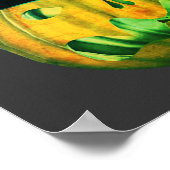 怖いハロウィーンのカボチャのちょうちんパンプキンハロウィーン ポスター (角)