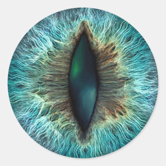 怖いハロウィーンのドラゴンアイボール ラウンドシール (正面)