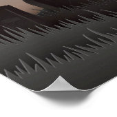 怖いハロウィーンのペーパーカットツリー、幽霊、こうもり ポスター (角)