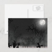 怖いハロウィーンの夜はがき ポストカード (正面/裏面)