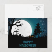 怖いハロウィーンの夜はがき ポストカード (正面/裏面)