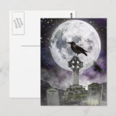 怖いハロウィーンの夜はがき ポストカード (正面/裏面)