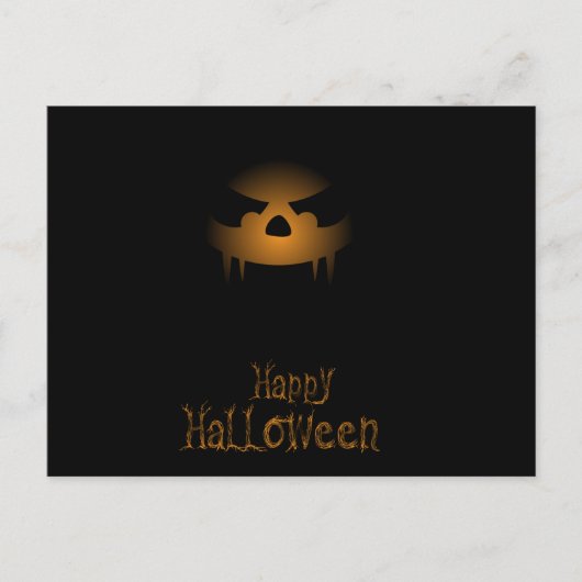 怖いハロウィーンの夜はがき ポストカード (正面)
