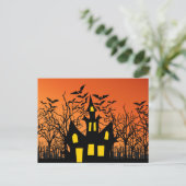 怖いハロウィーンの夜はがき ポストカード (スタンド正面)