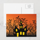 怖いハロウィーンの夜はがき ポストカード (正面/裏面)