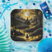 怖いハロウィーンの道 ペーパープレート (パーティー)