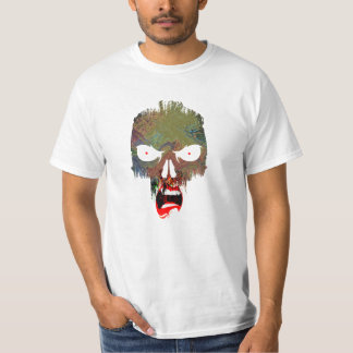怖いハロウィーンの邪悪な海賊スカルの叫び衣装 Tシャツ