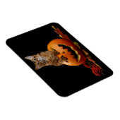 怖いハロウィーンカボチャとソマリアキッテン マグネット (右側)