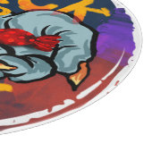 怖いハロウィーンカボチャをトレッキングまたは治療 カッティングボード (角)