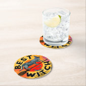 怖いハロウィーンカボチャをトレッキングまたは治療 ラウンドペーパーコースター (インサイチュ)