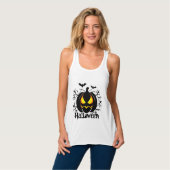 怖いハロウィーンカボチャ タンクトップ (正面フル)