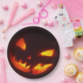 怖いハロウィーンカボチャ ペーパープレート (パーティー)