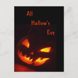 怖いハロウィーンカボチャ ポストカード