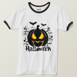 怖いハロウィーンカボチャ Tシャツ