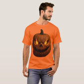 怖いハロウィーンカボチャ Tシャツ (正面フル)