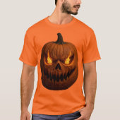 怖いハロウィーンカボチャ Tシャツ (正面)