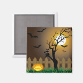 怖いハロウィーンガーデンシーン マグネット (正面/裏面)