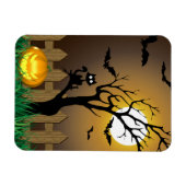 怖いハロウィーンガーデンシーン マグネット (横)
