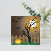 怖いハロウィーンガーデンシーン 招待状 (スタンド正面)